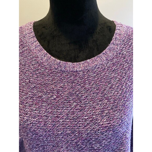 Croft & Barrow Sweater Crew Neck Plus Size 3X Purple Casual 100%  Cotton Classy - Picture 3 of 11
